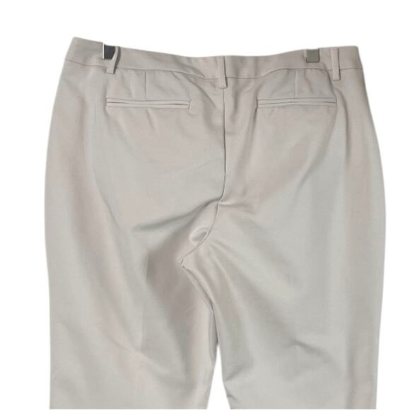 Roz & Ali Dressbarn Ankle Crop Pants Slim Fit Mid Rise Cream Women’s Size 12 - Picture 8 of 11